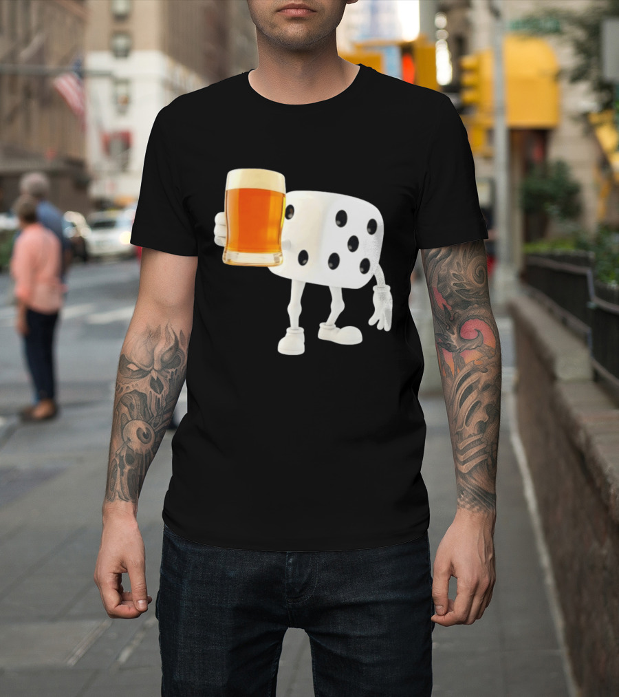 Dice Holding Beer Meme T-Shirt