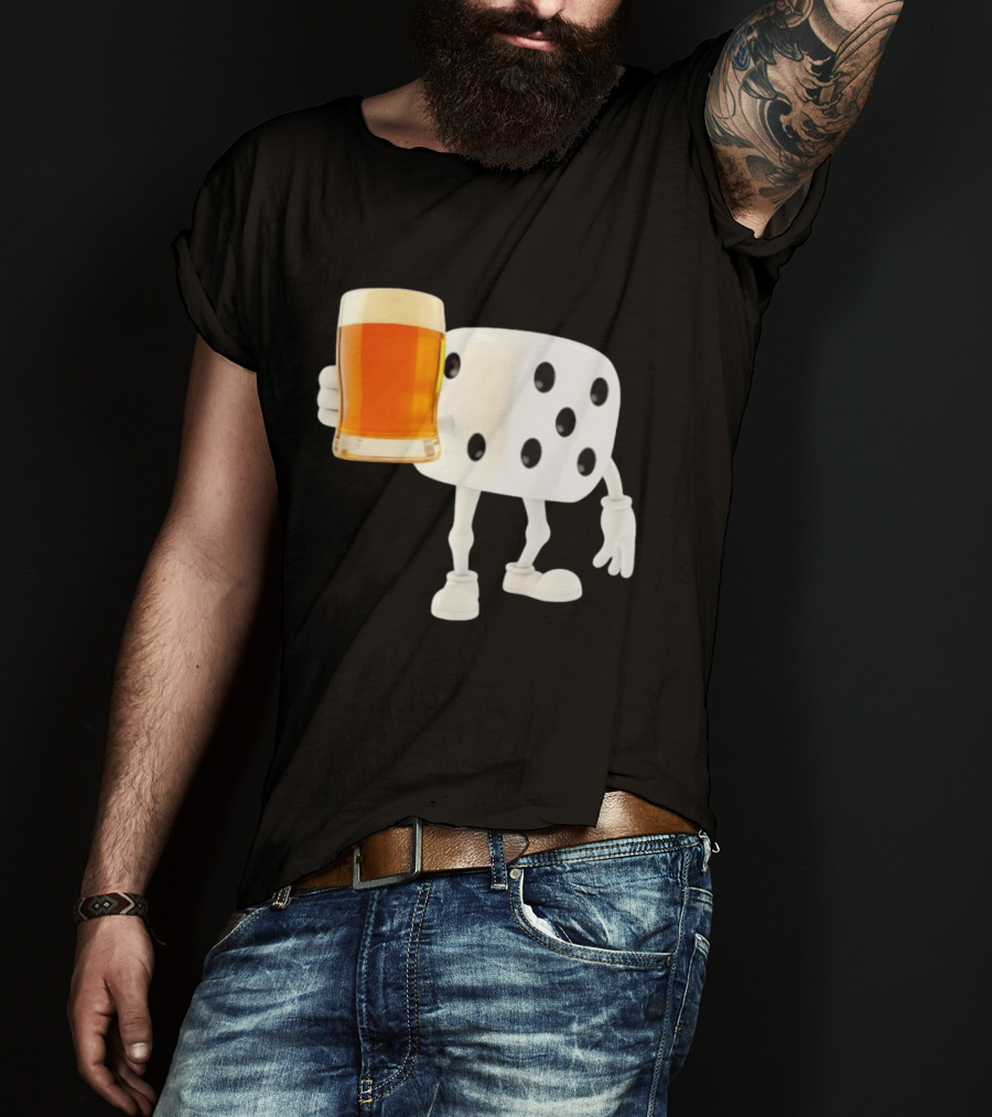 Dice Holding Beer Meme T-Shirt