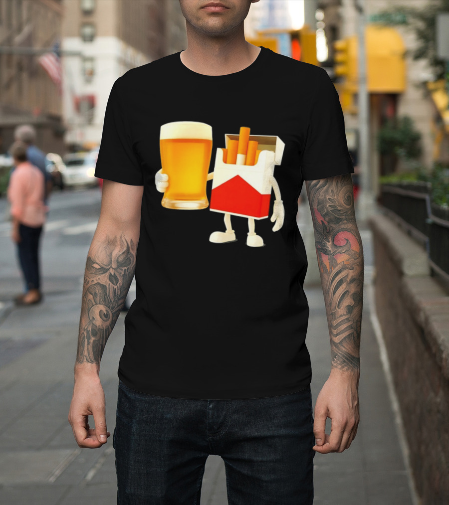 Beer And Marlboro Cigarettes Friendship Meme T-Shirt