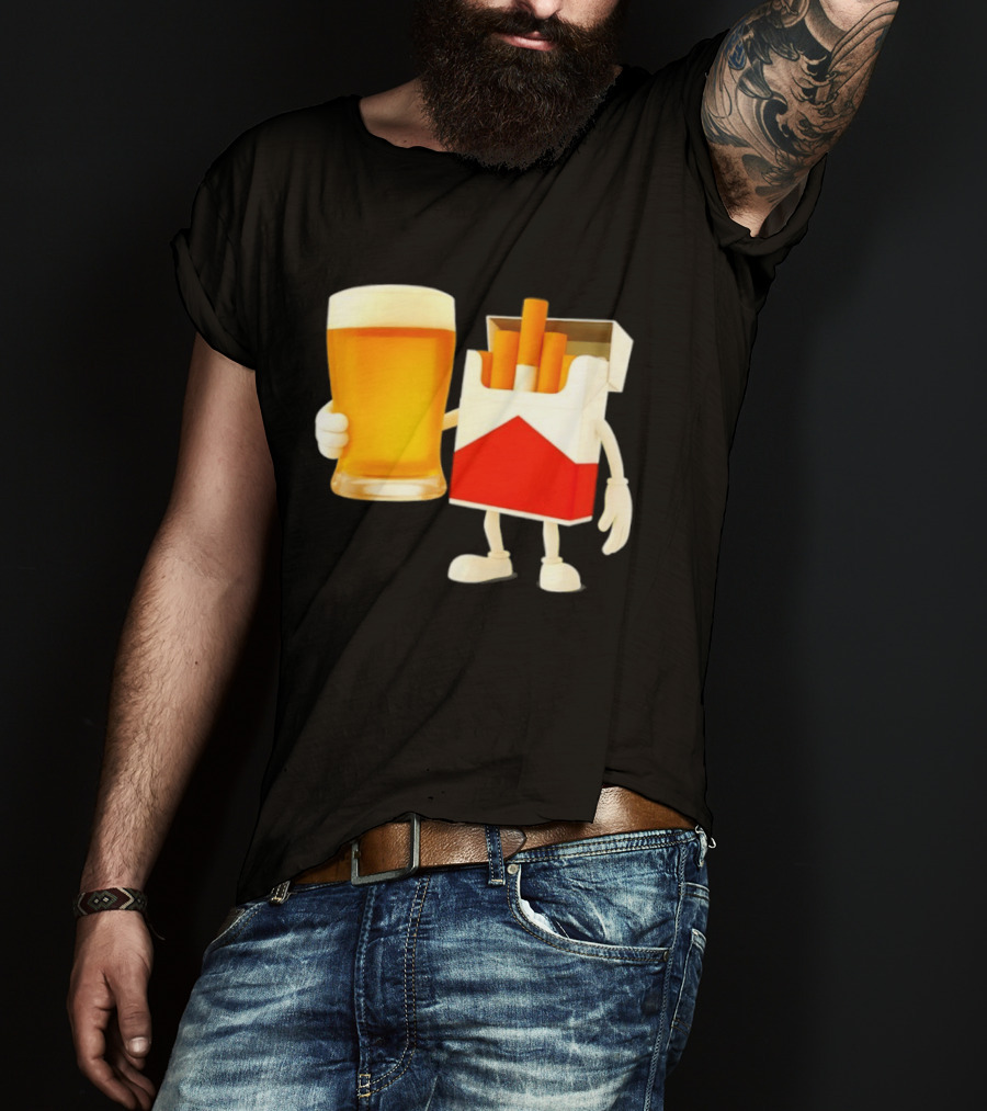 Beer And Marlboro Cigarettes Friendship Meme T-Shirt