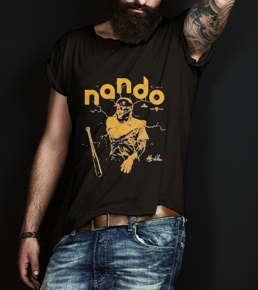 Nando Fernando Tatís Jr. San Diego Padres Baseball Player With Bat T-Shirt