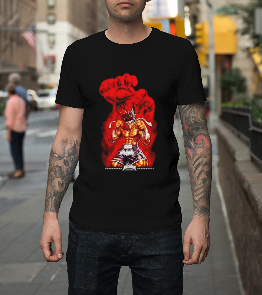 Brick And Bone Fight Club Thai Boxing Warrior With Fiery Fist T-Shirt