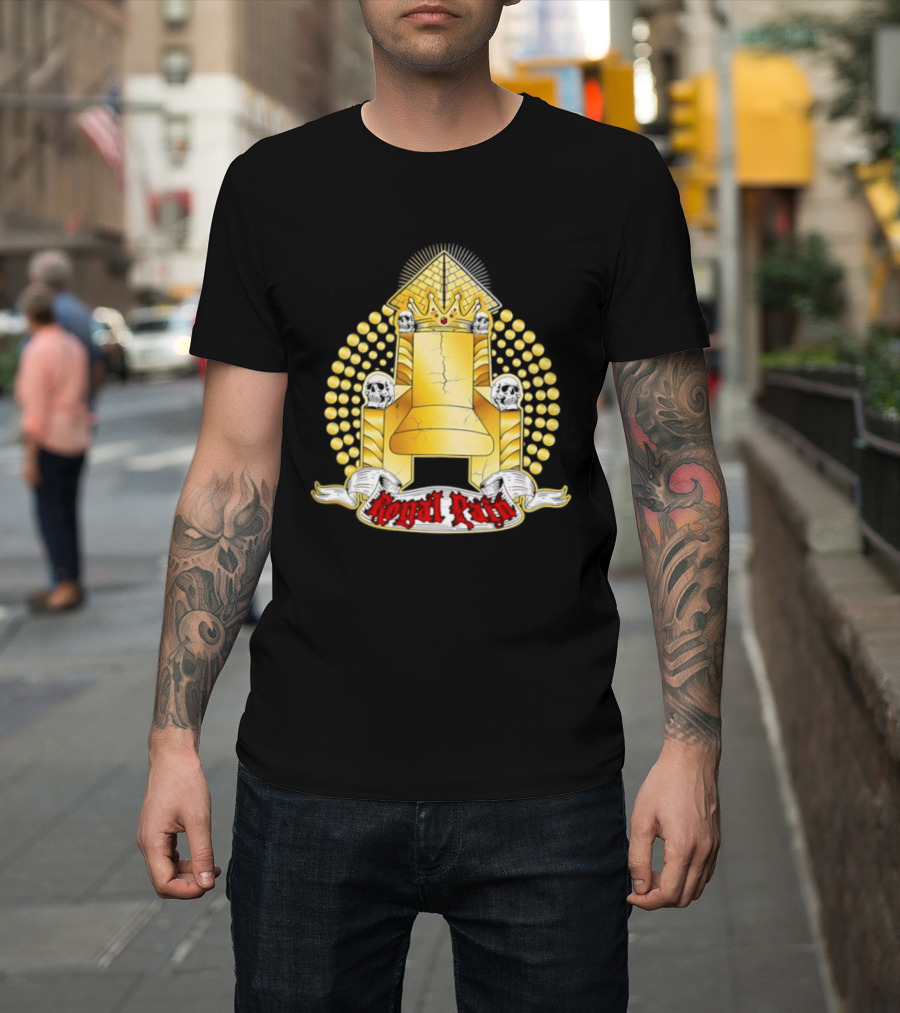 Kyng Wrestling Royal Throne And Crown Design Royal Pain T-Shirt