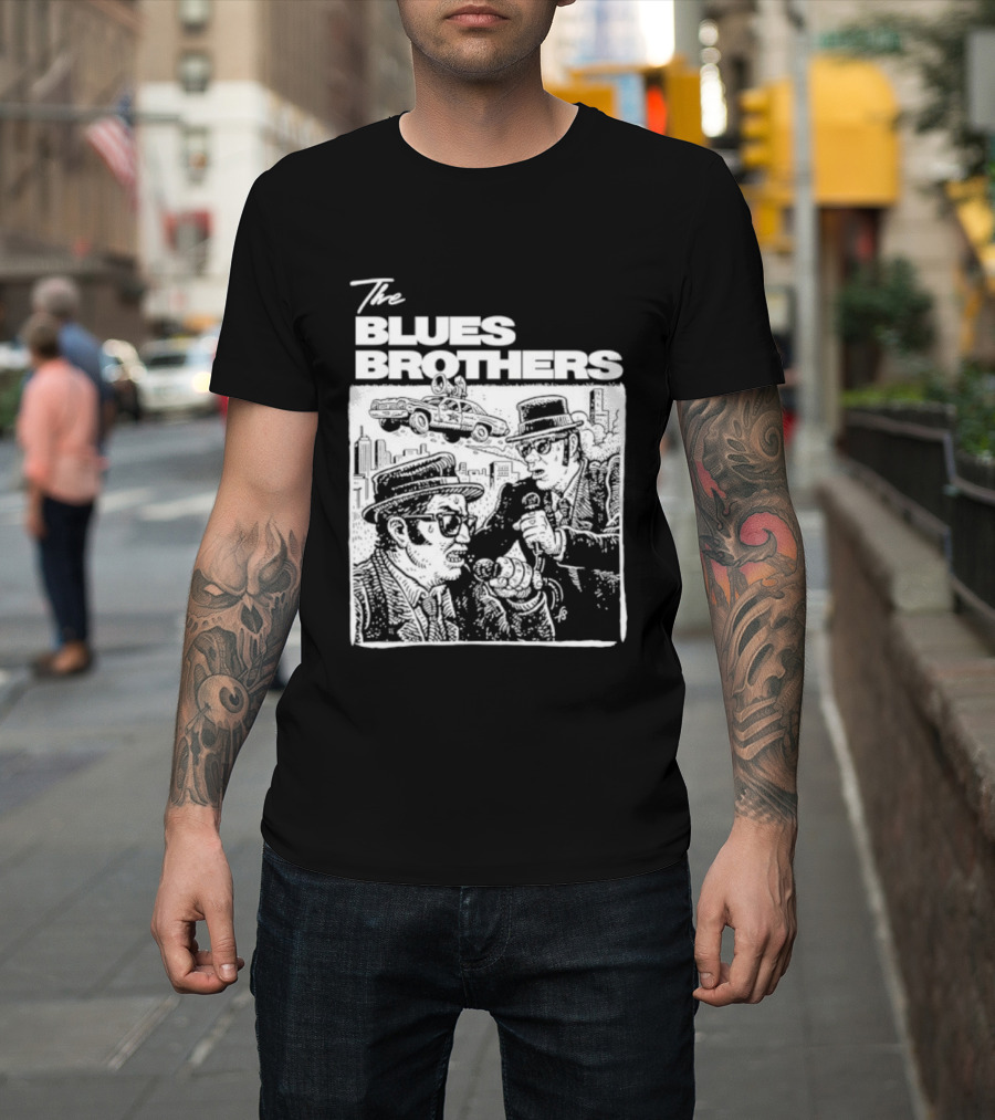 The Blues Brothers John Belushi Dan Aykroyd Classic Movie Scene Iconic Moment T-Shirt