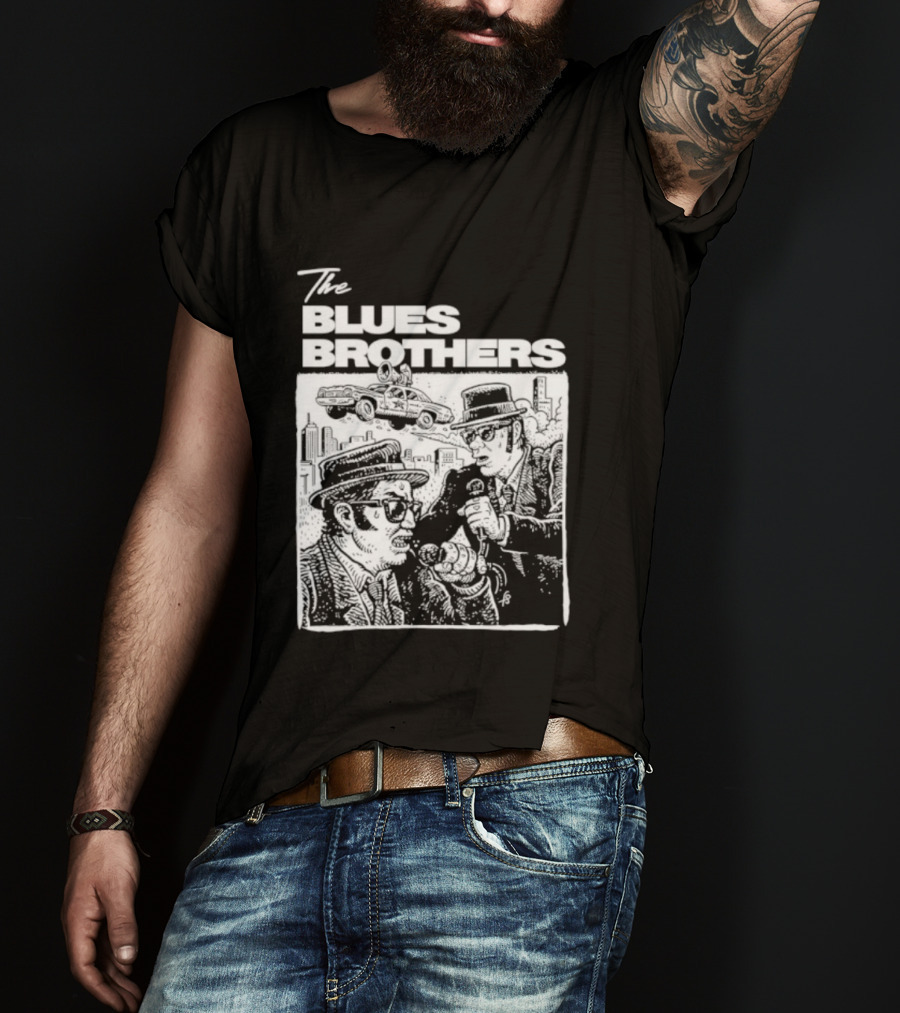 The Blues Brothers John Belushi Dan Aykroyd Classic Movie Scene Iconic Moment T-Shirt