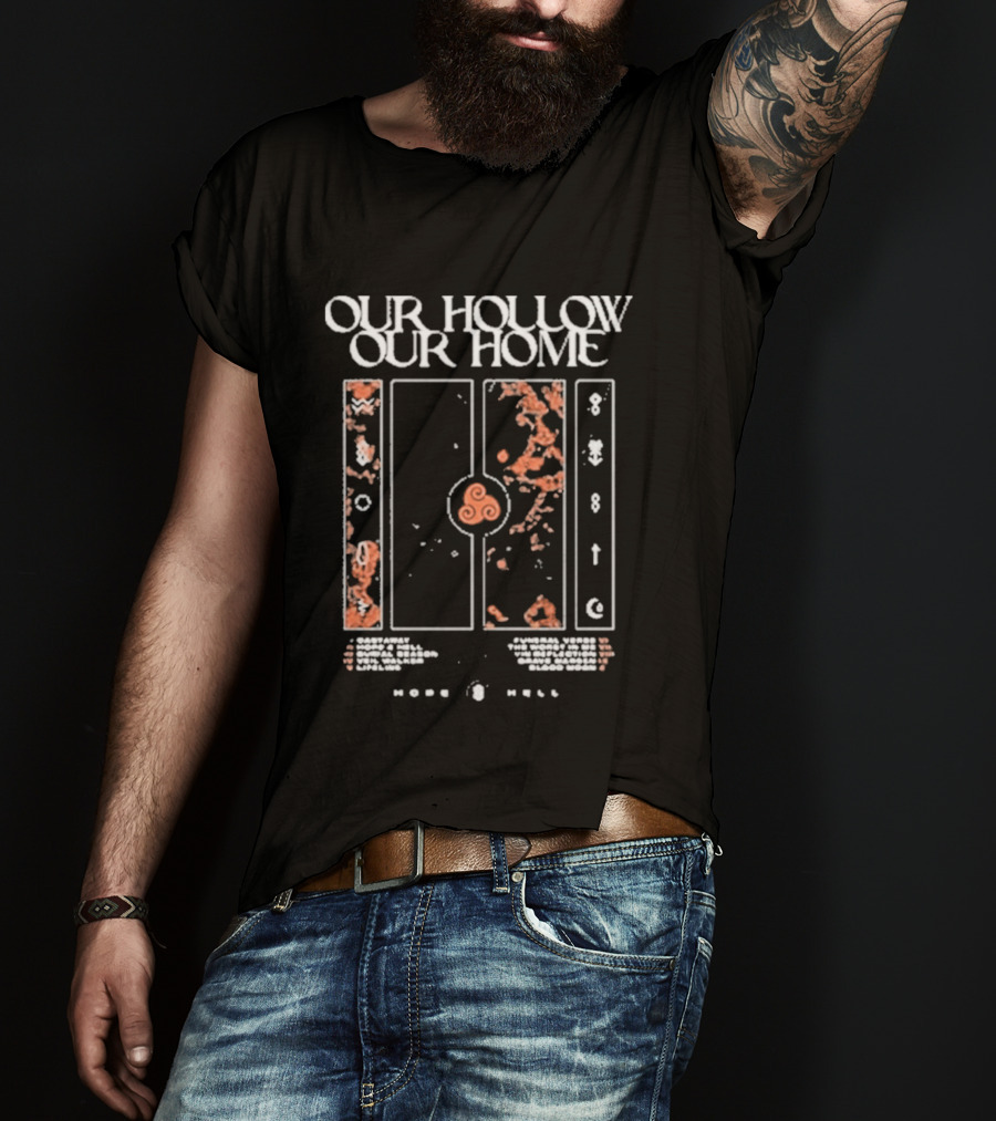Our Hollow Our Home Hope And Hell Orange Abstract Patterns Tracklist T-Shirt