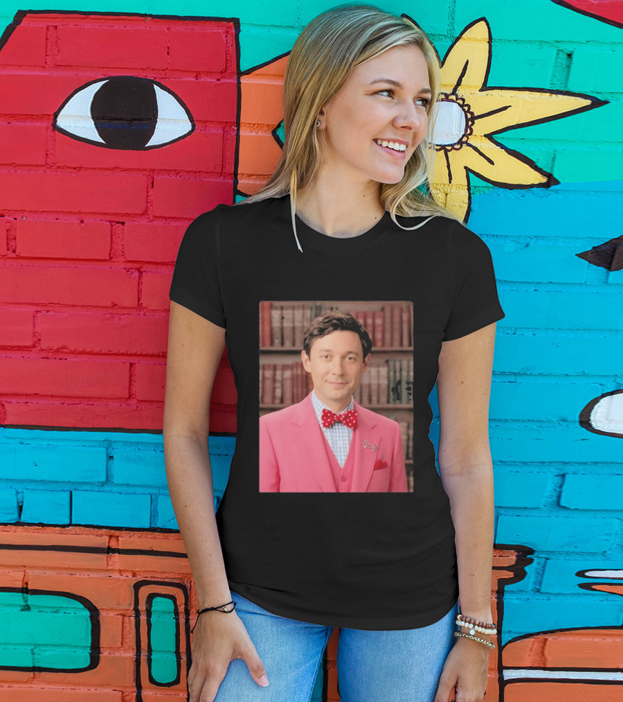 Pinky Herman Jon Ossoff Bow Tie Suit T-Shirt