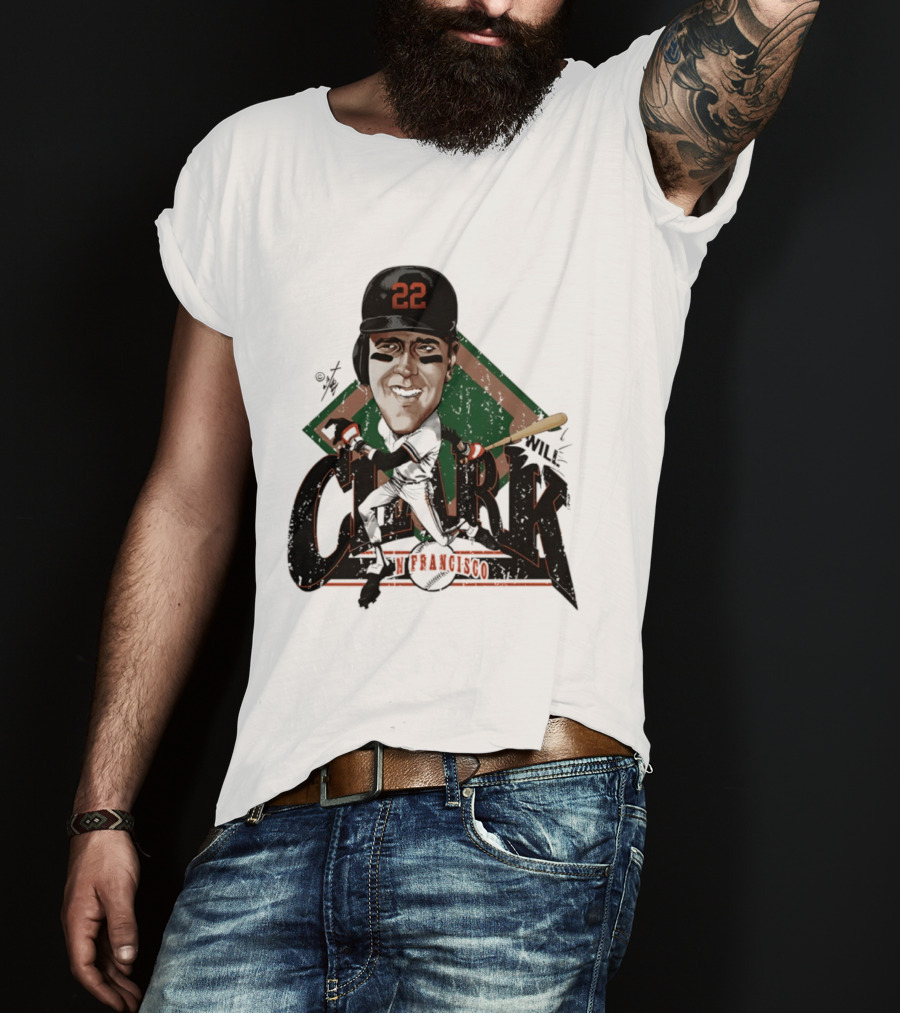 Will Clark San Francisco Giants 22 Bruce Stark Caricature T-Shirt