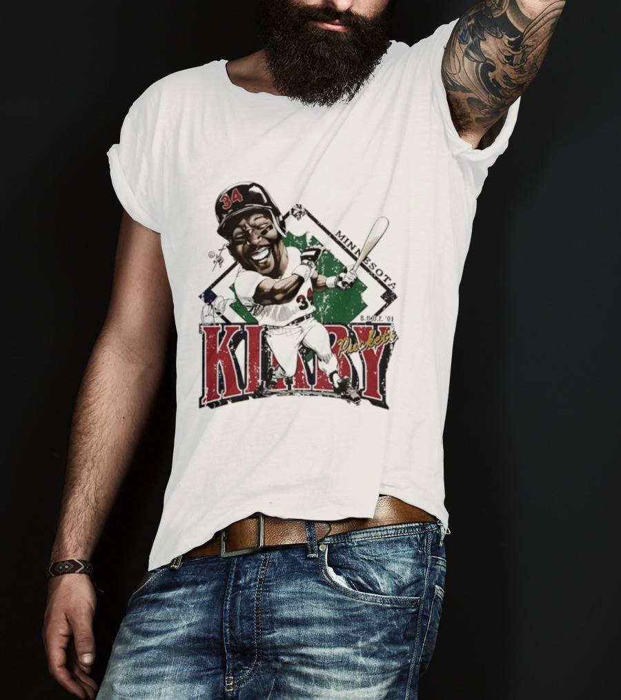Kirby Puckett Minnesota Twins Bruce Stark Caricature Vintage Sports T-Shirt