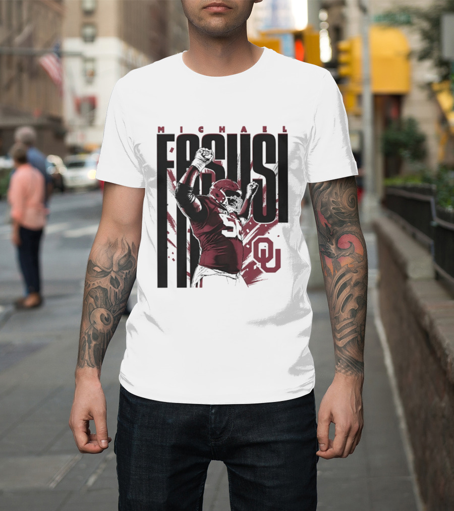 Michael Fasusi Oklahoma Sooners Football NCAA Player OU T-Shirt