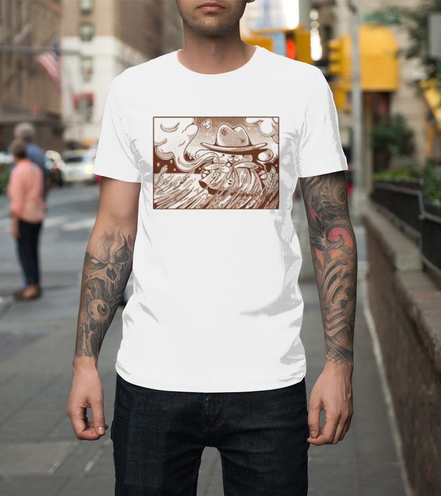 Pompompurin Detective Adventure In Wheat Field Sanrio Scene T-Shirt