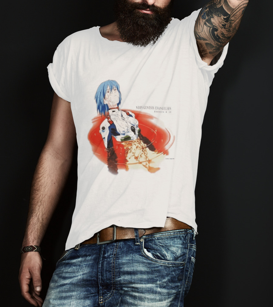 Rei Ayanami Neon Genesis Evangelion Genesis 0 12 Plugsuit Floating Red Liquid Scene T-Shirt