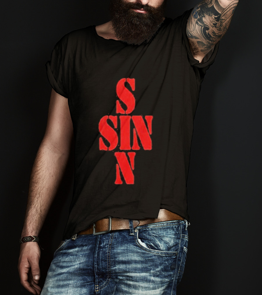 21 Savage NYC SINN Red Sin Cross T-Shirt
