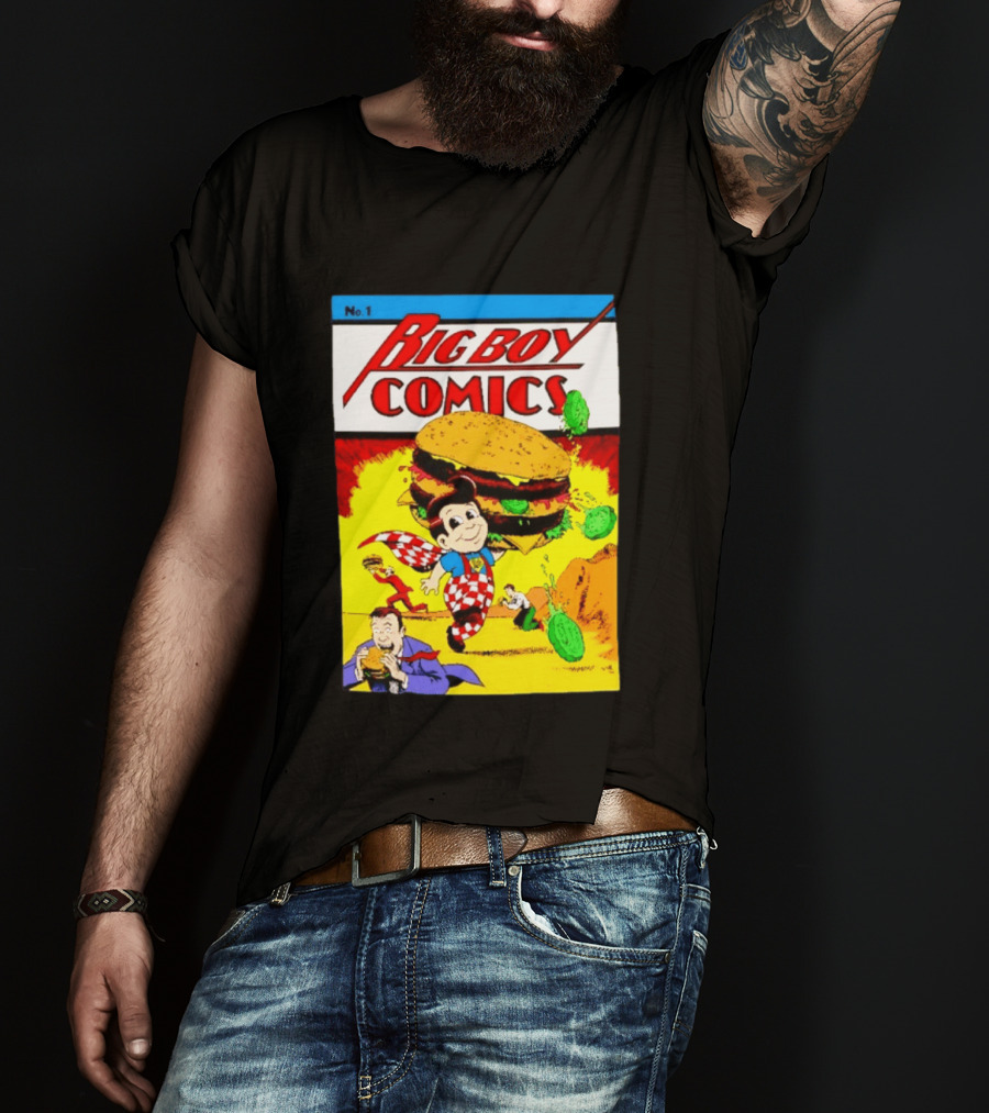 Big Boy Comics No 1 Hamburger Adventure Retro Comic Cover T-Shirt