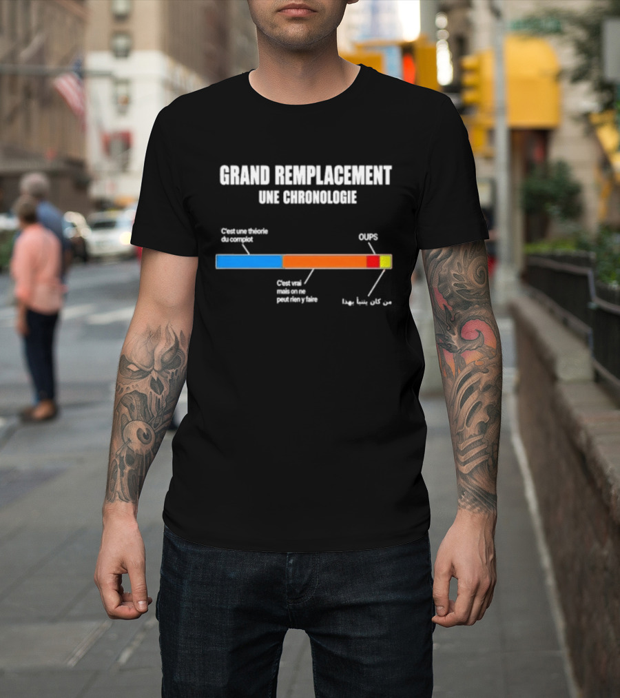 Grand Remplacement Une Chronologie Climat Grande Guerre Problème T-Shirt