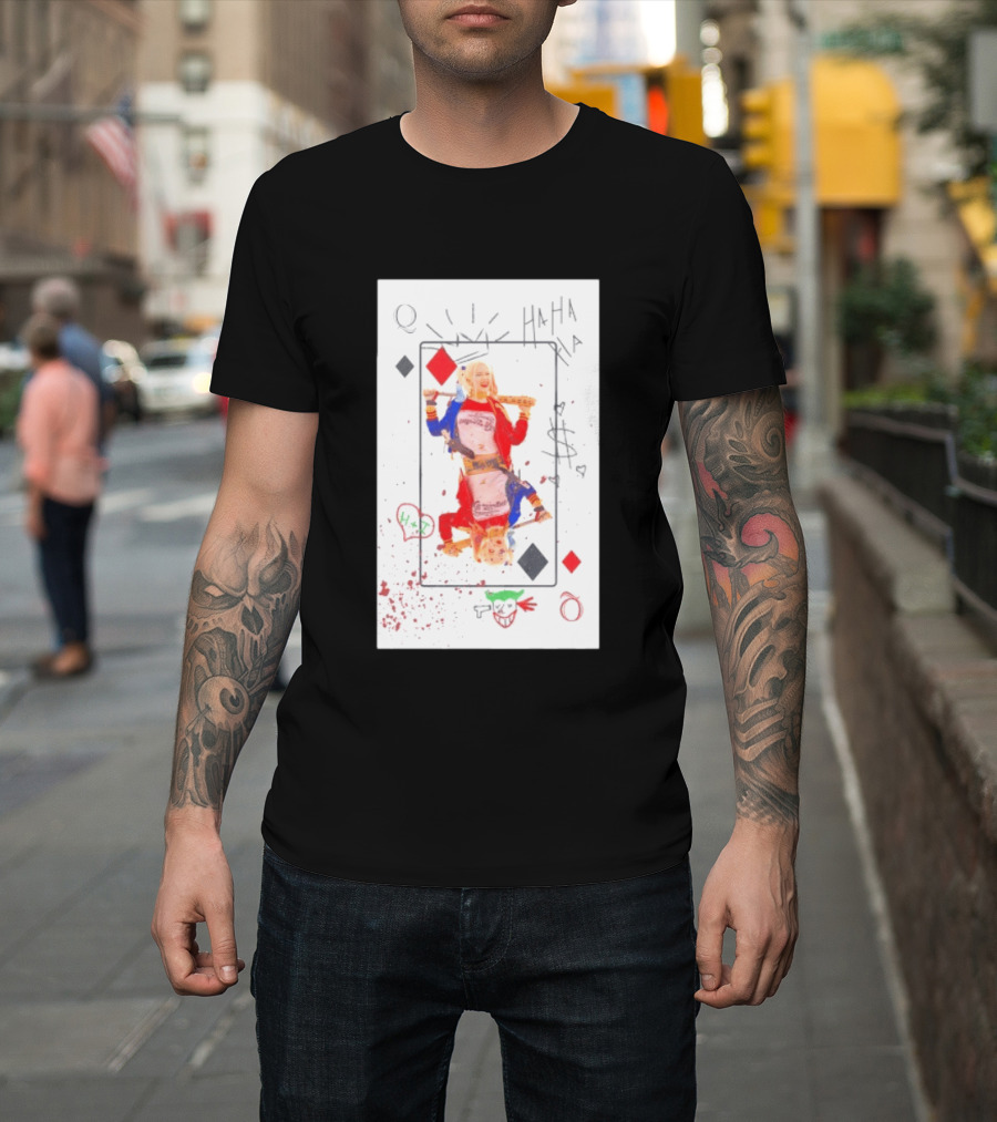 Harley Quinn Playing Card Queen HAHA DC Comics Joker T-Shirt