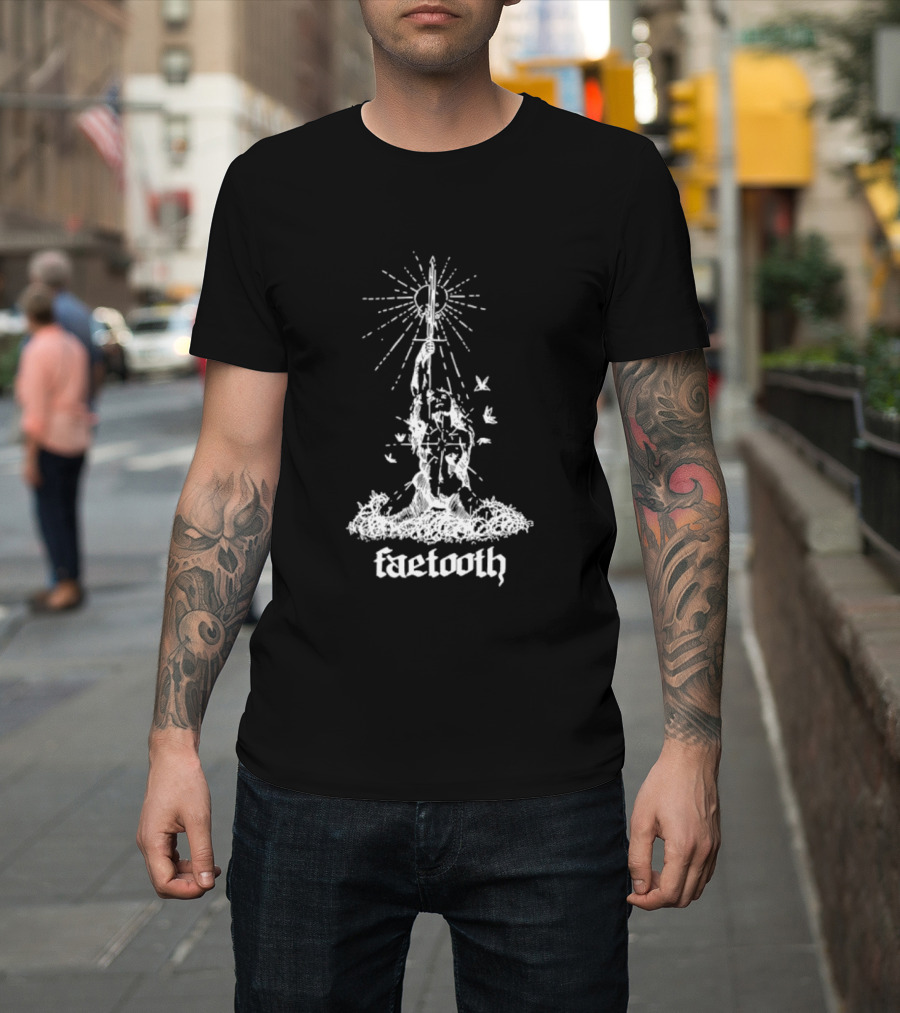 Faetooth Ethereal Sword And Vine Metal Band Doomgaze T-Shirt