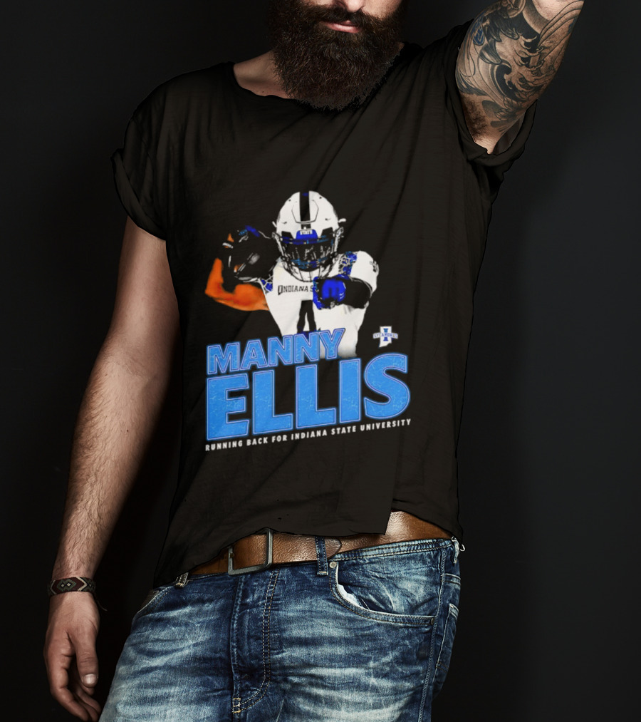 Manny Ellis Indiana State University Football Running Back T-Shirt