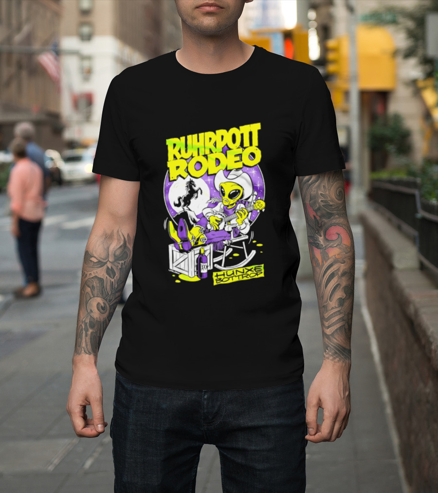 Ruhrpott Rodeo Hunxe Bottrop Extraterrestrial Banjo Player T-Shirt