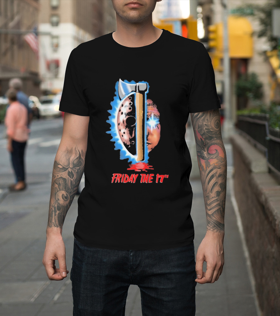 Ouija Macc Friday The 17th Part VII Axe Horror Mask T-Shirt