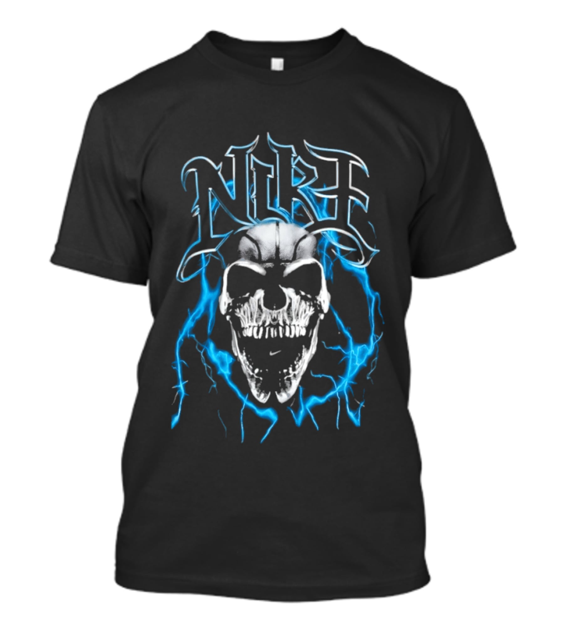 NRF Skull Blue Flames T-Shirt