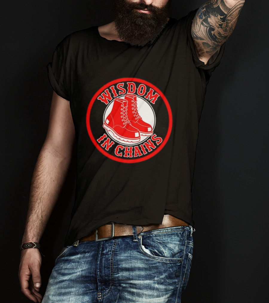 Wisdom In Chains Red Boots Hardcore Punk Band T-Shirt
