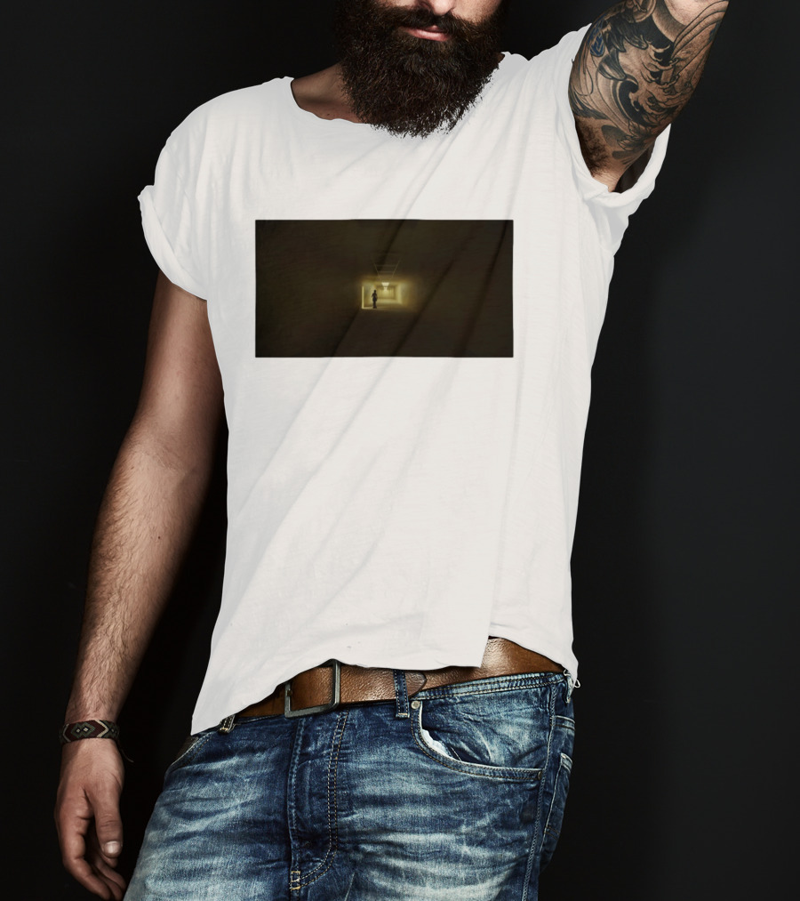 Backrooms Dark Hallway Figure Eerie Aesthetic T-Shirt