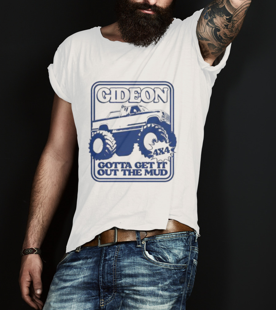 Gideon Monster Truck 4X4 Gotta Get It Out The Mud Ringer T-Shirt