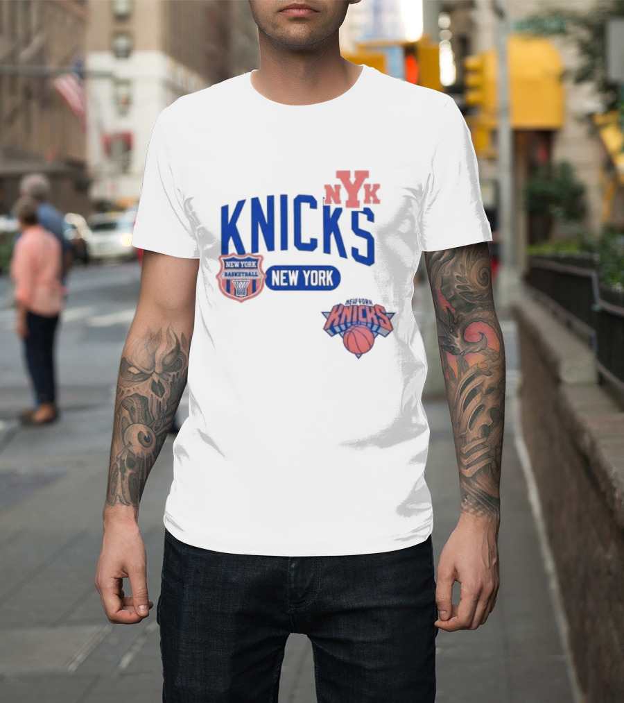 New York Knicks NYK Basketball NBA Collage T-Shirt