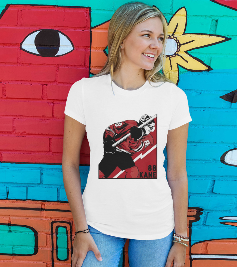 Patrick Kane 88 Chicago Blackhawks Comic Style Hockey Player T-Shirt