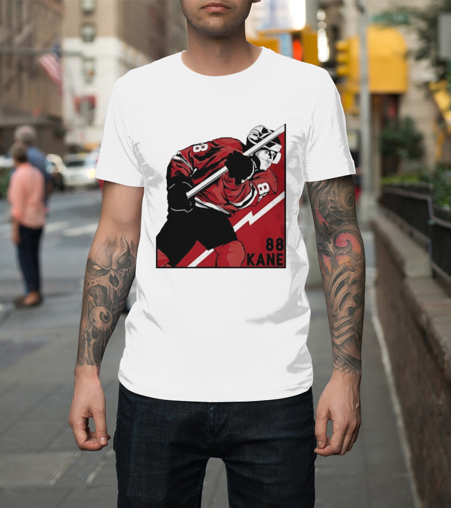 Patrick Kane 88 Chicago Blackhawks Comic Style Hockey Player T-Shirt