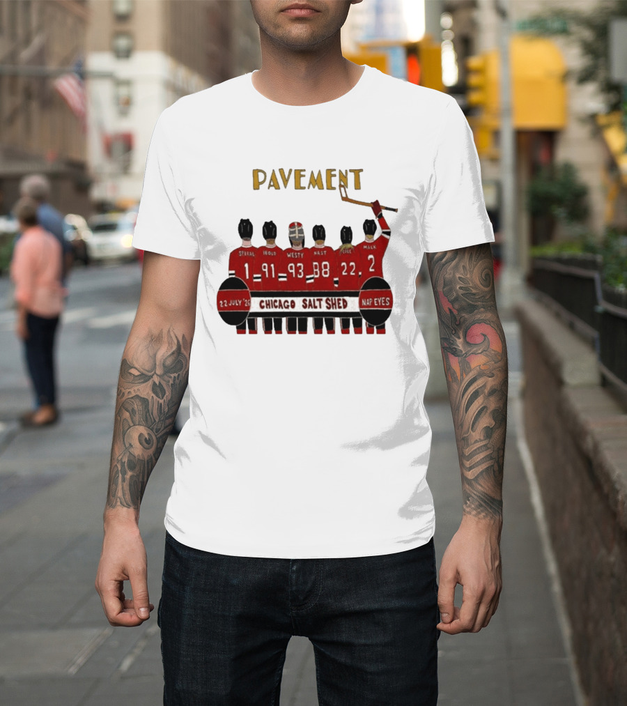 Pavement Chicago Salt Shed July 22 2026 Hockey Theme Nap Eyes Event T-Shirt
