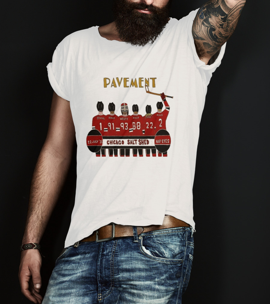 Pavement Chicago Salt Shed July 22 2026 Hockey Theme Nap Eyes Event T-Shirt