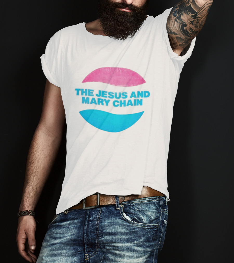 The Jesus And Mary Chain Pink Blue Lips Alternative Rock T-Shirt