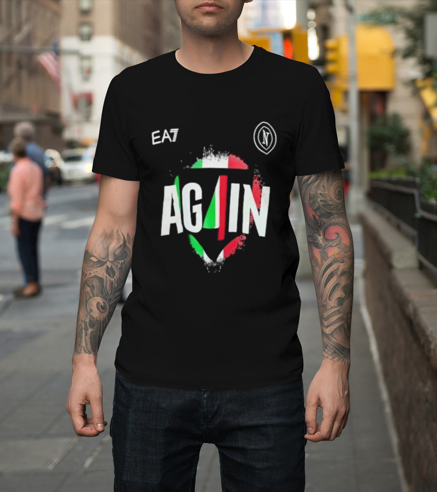 EA7 AG4IN Italian Flag T-Shirt