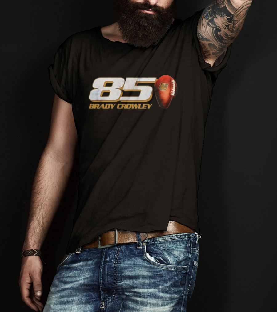 85 Brady Crowley Football Bear T-Shirt