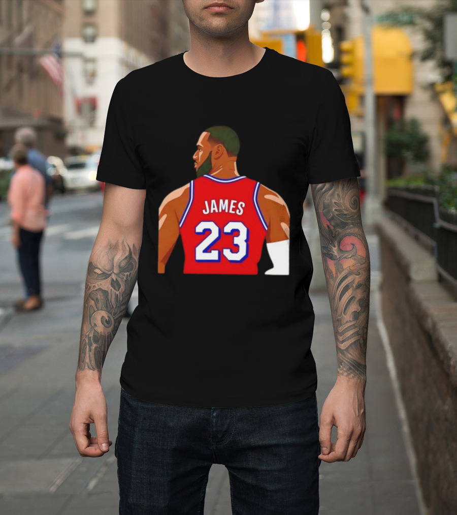Lebron James 23 Philadelphia 76ers Red Jersey T-Shirt