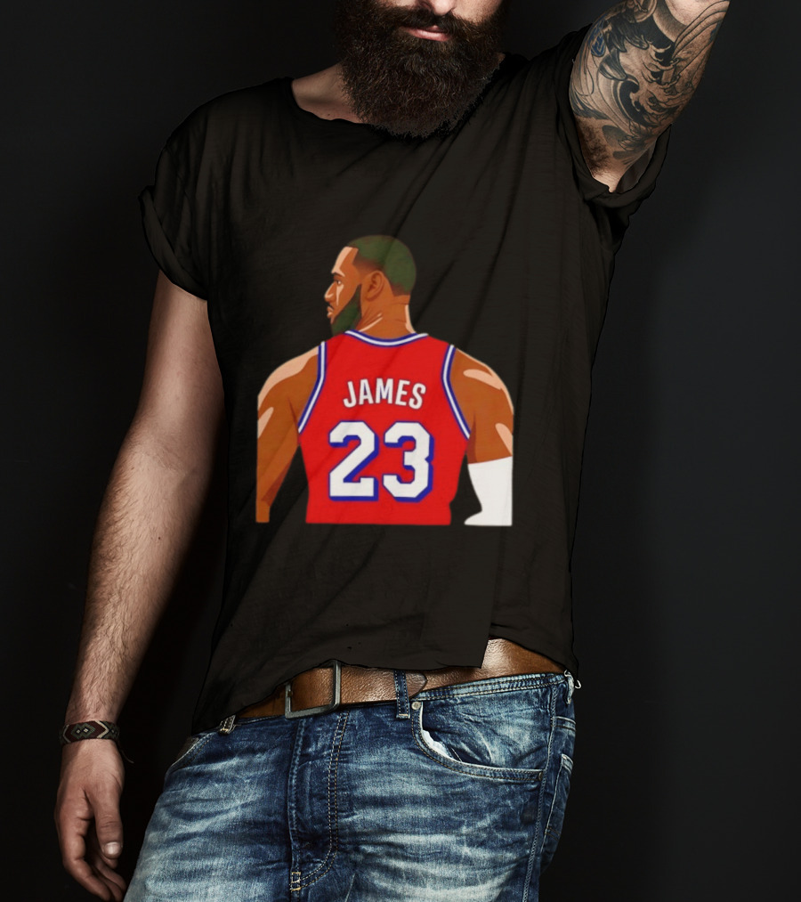 Lebron James 23 Philadelphia 76ers Red Jersey T-Shirt