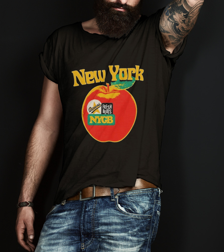 New York Queens Fresh Beats NYGB Apple T-Shirt