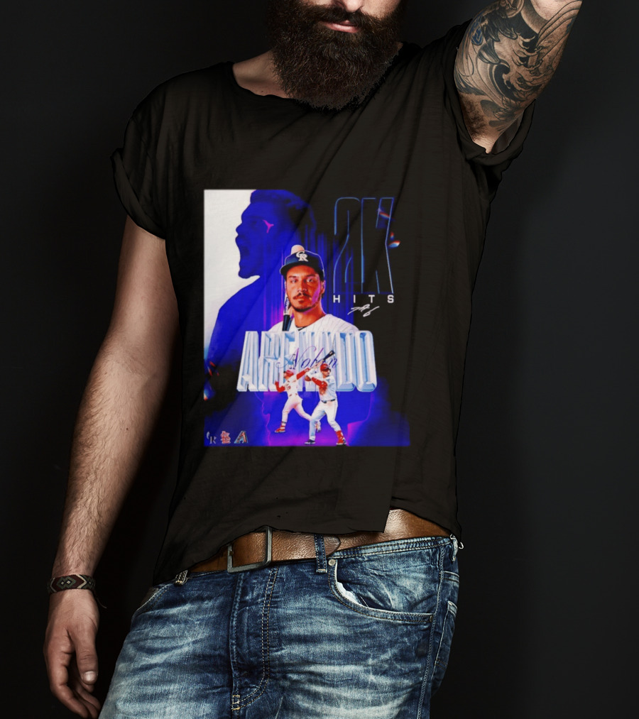 Nolan Arenado 2K Hits Retro Baseball Milestone Celebration T-Shirt