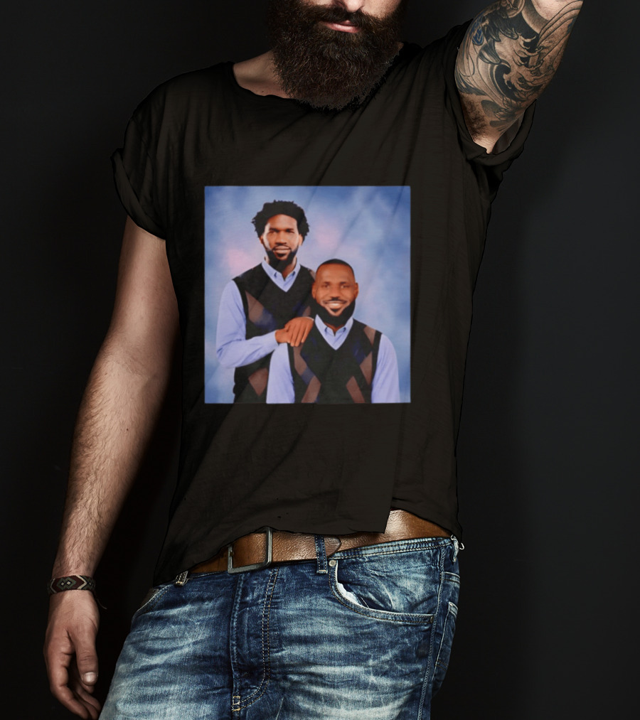 Philadelphia 76ers Lebron James Joel Embiid Step Brothers T-Shirt