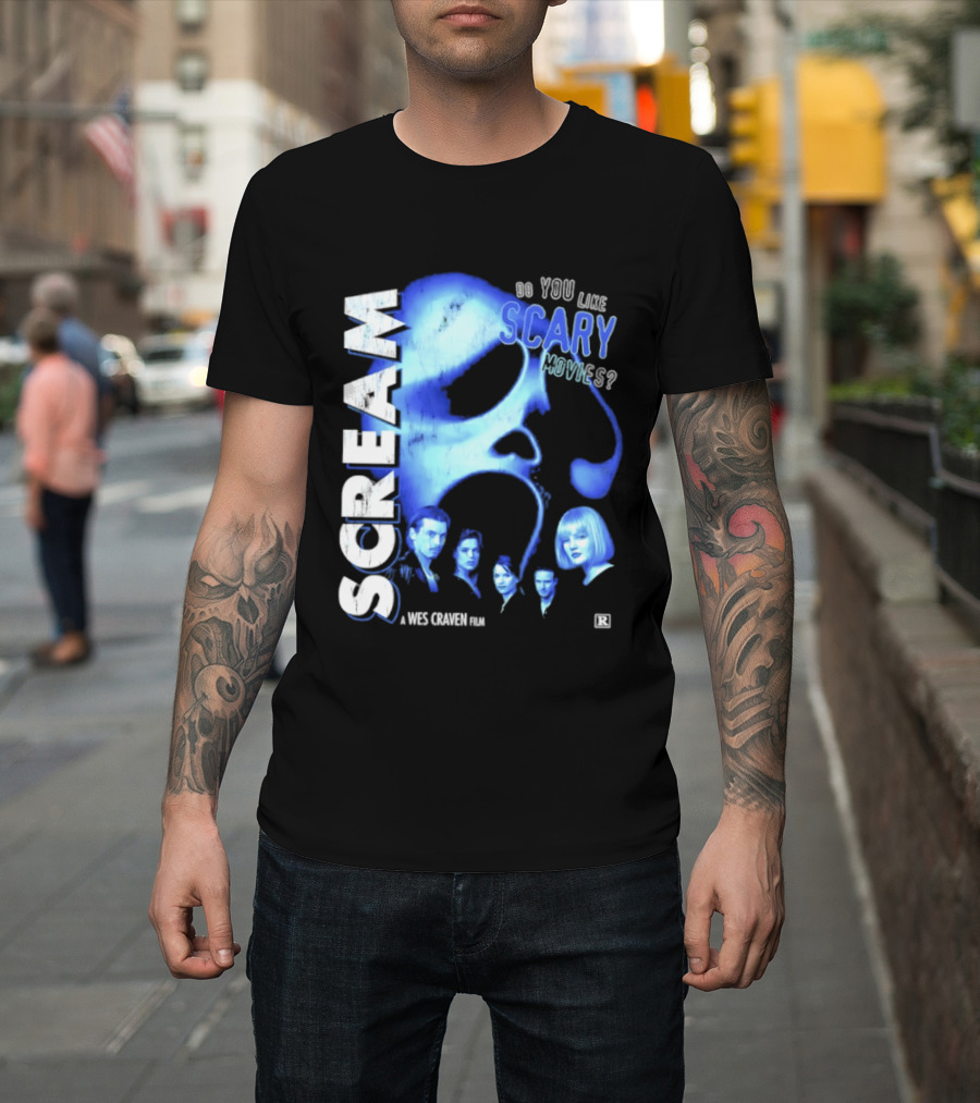 Scream Do You Like Scary Movies A Wes Craven Film Retro Collage T-Shirt