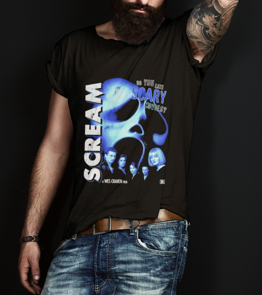 Scream Do You Like Scary Movies A Wes Craven Film Retro Collage T-Shirt