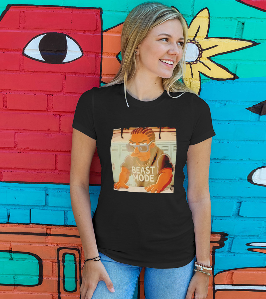 Simpson X Big Chrizzle Beast Mode Character In Sunglasses Locker Room Scene T-Shirt