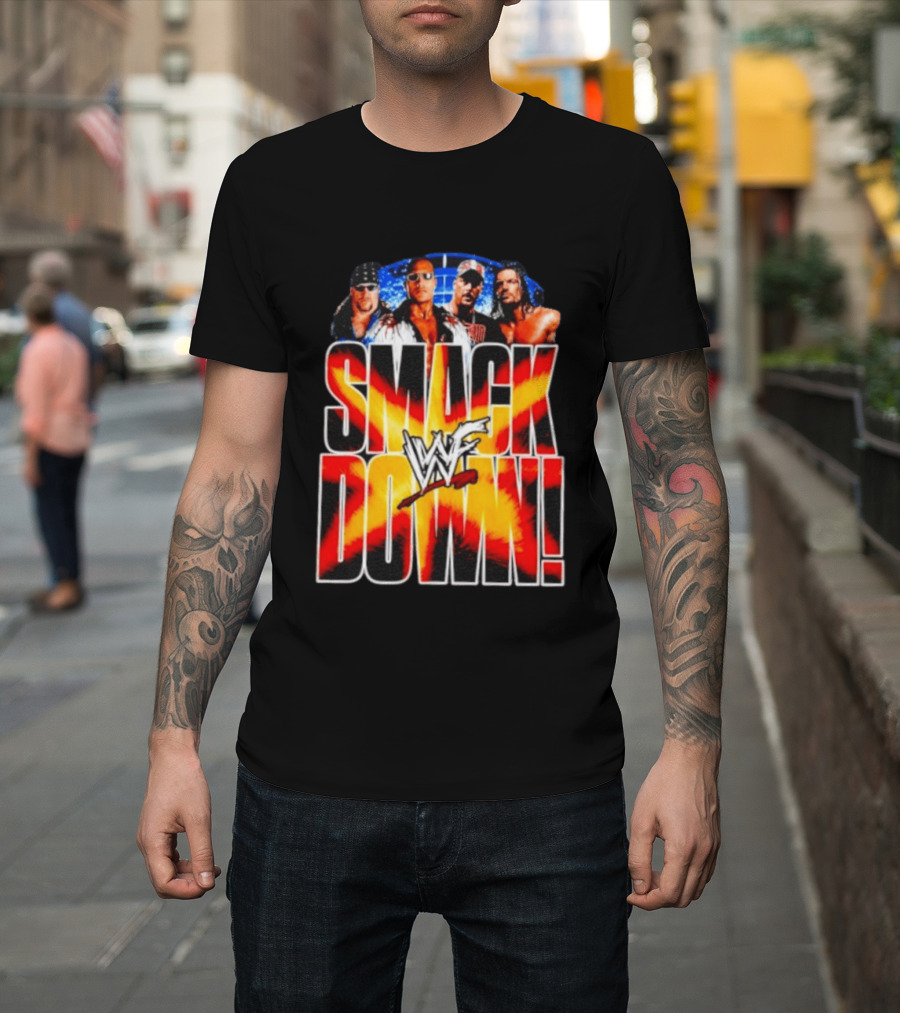 WWF SmackDown The Undertaker The Rock Stone Cold Steve Austin Triple H T-Shirt