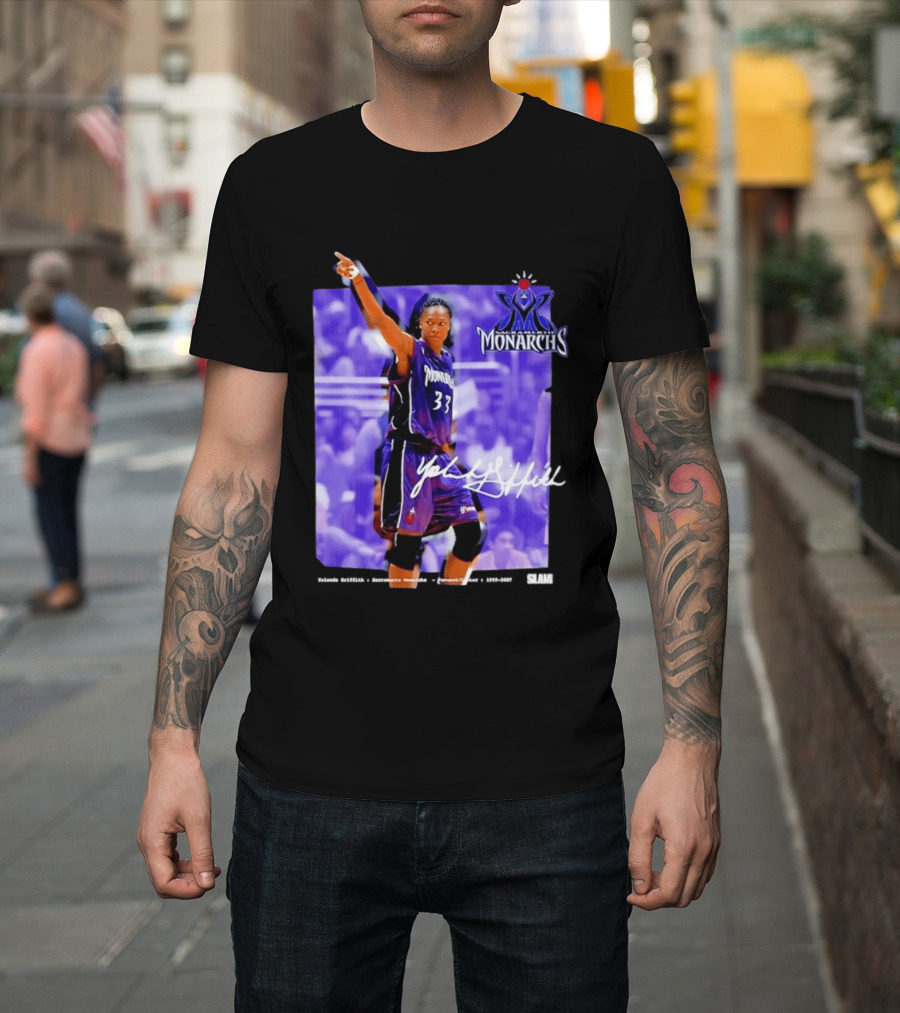 WNBA Yolanda Griffith 33 Sacramento Monarchs Basketball Legends T-Shirt