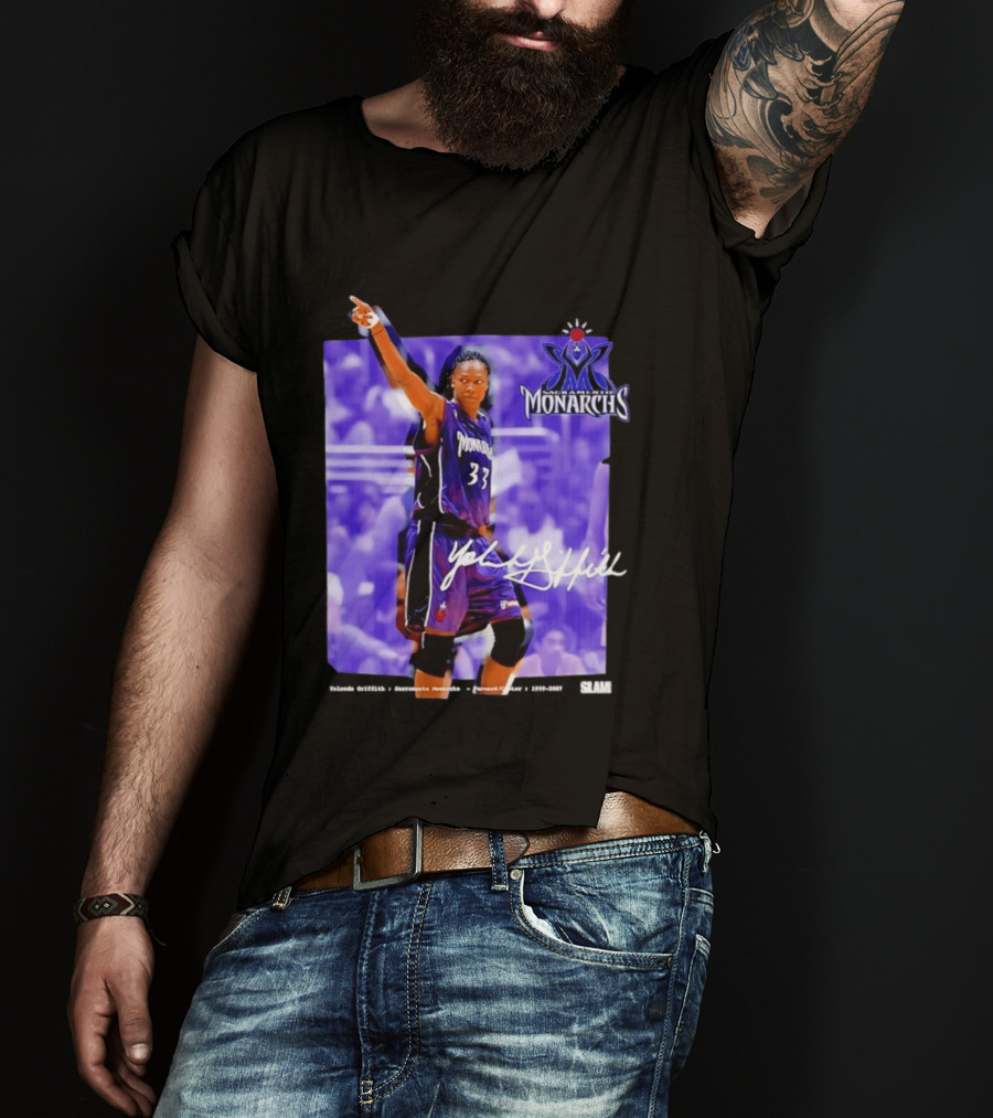 WNBA Yolanda Griffith 33 Sacramento Monarchs Basketball Legends T-Shirt