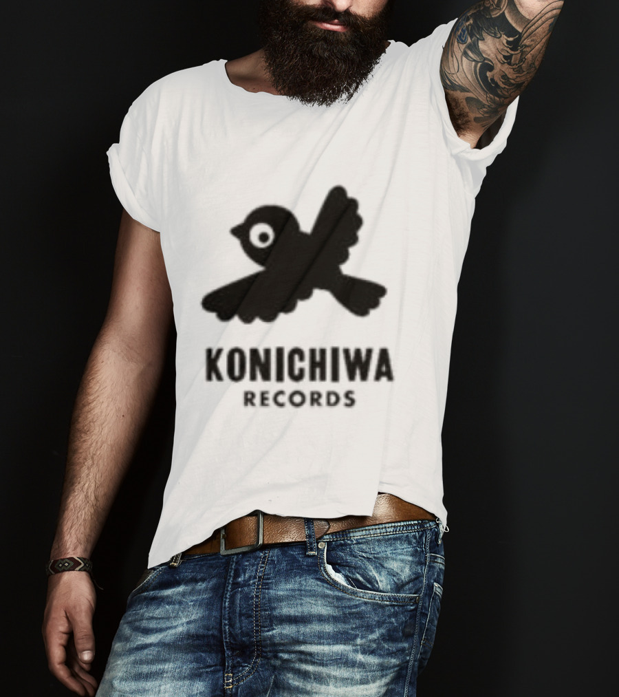 Konichiwa Records Black Bird Icon Gray Robyn Store T-Shirt