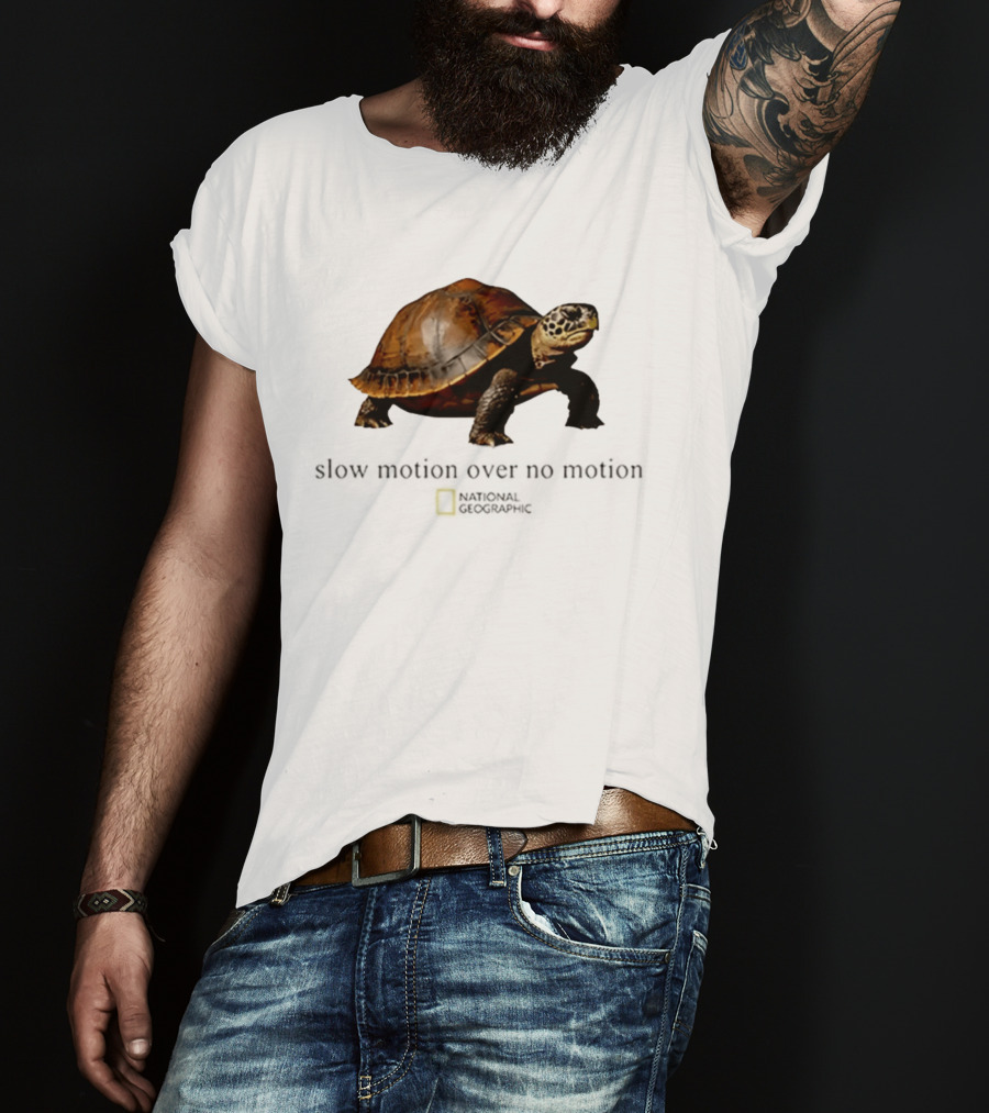 Slow Motion Over No Motion Turtle National Geographic T-Shirt