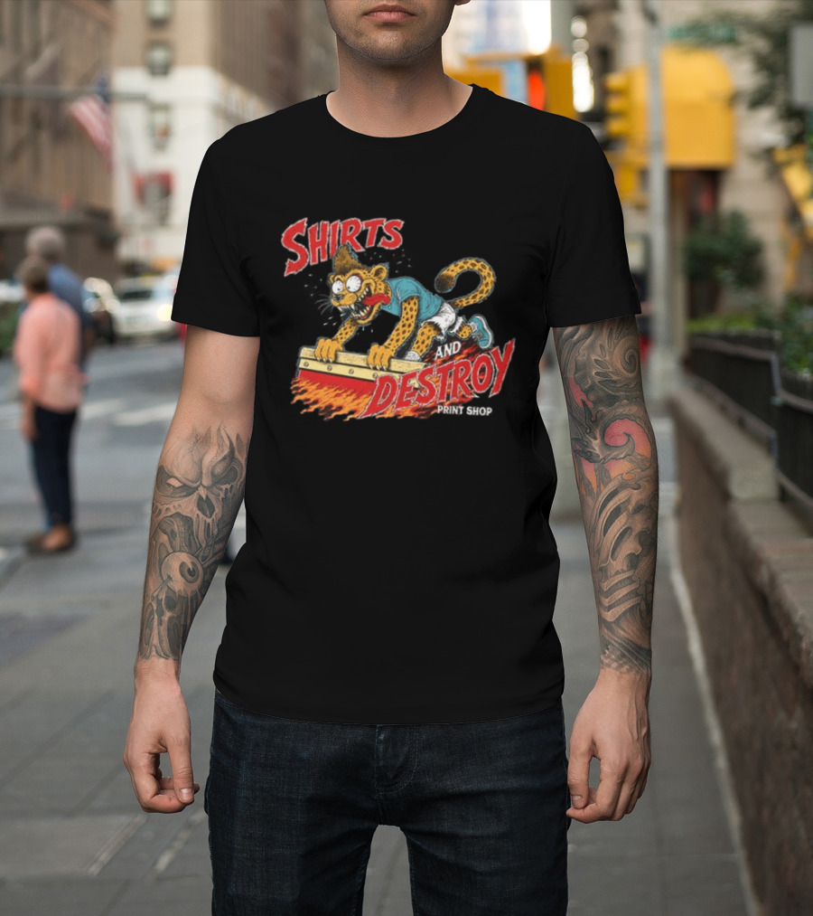 Shirts And Destroy Print Shop Screem Drinting 2 Sided T-Shirt